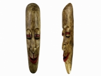 Этническая маска Камадев 37 см слоновая кость