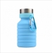 Складная силиконовая бутылка с карабином LUX Bottle (Blue)