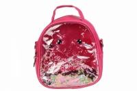 Детский прозрачный рюкзак Котик (Малиновый)