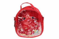Детский прозрачный рюкзак Котик (Красный)
