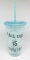 Стакан охлаждающий с жидкостью и трубочкой синий cool cup