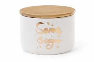 Jar with bamboo lid Some sugar 425 ml