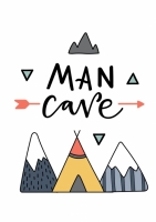 Постер Man Cave 30х40 см