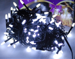 Гирлянда светодиодная LED 300 белый на черных проводах