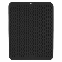 Фото Коврик силиконовый нескользящий для сушки посуды 30*40см black