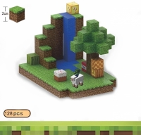 Магнітний конструктор Minecraft Водопад на 128 кубиків