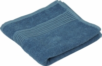 Махровое гладкокрашенное полотенце голубое 70х140 см