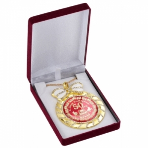 Медаль deluxe с кристаллами 50 лет