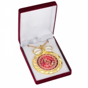 Медаль deluxe с кристаллами 55 лет
