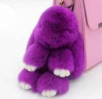 Меховой брелок на сумку Зайчик (purple)