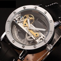 Мужские Скелетон часы Fuyate Air Silver