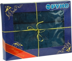 Набор махровых полотенец синего цвета