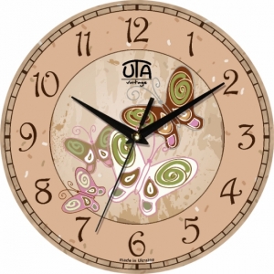 Настенные Часы Vintage Бабочки (розовые)