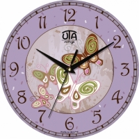 Настенные Часы Vintage Бабочки (фиолетовые)