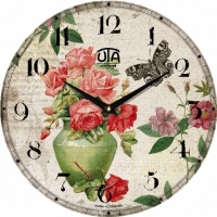 Настенные Часы Vintage Кувшин с Розами