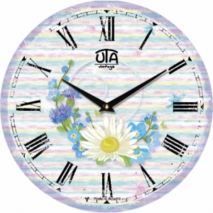 Настенные Часы Vintage Венок из полевых цветов