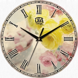 Настенные Часы Vintage Желтые Розы