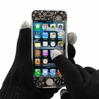 Перчатки для сенсорных телефонов черные