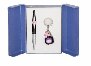 Подарочный набор ручка и брелок София фиолетовый
