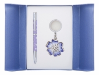 Подарочный набор ручка и брелок Алексия фиолетовый