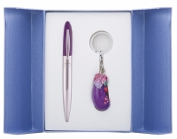 Подарочный набор ручка и брелок Гиас фиолетовый
