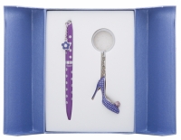Подарочный набор ручка и брелок Климена фиолетовый