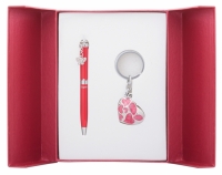 Подарочный набор ручка и брелок Тая красный