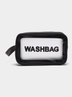 Прозора сумка-косметичка Washbag Medium Black 26см