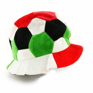 Фото Шапка Футбольный мяч красно-зеленая