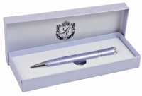 Шариковая ручка с кристаллами в подарочной упаковке Аделфи фиолетовая