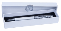 Шариковая ручка в белом подарочном футляре Мидас