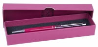 Шариковая ручка в бордовом подарочном футляре Мидас