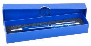 Шариковая ручка в синем подарочном футляре Мидас