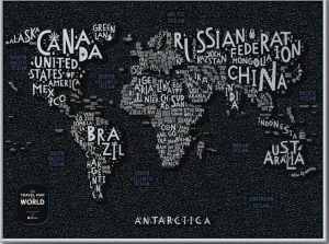 Скретч Карта Мира LETTERS World
