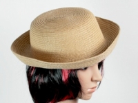 Соломенная шляпа Котелок 27 см коричневый
