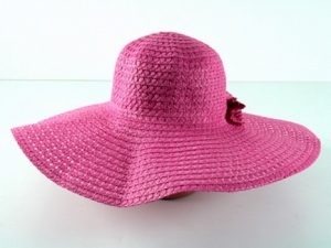 Соломенная шляпа Котьир 48 см розовый