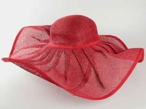 Соломенная шляпа Льен 57 см красная