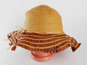 Соломенная шляпа Нэтьюэль 40 см темно-бежевая