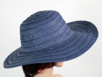 Соломенная шляпа Тисаж 42 см синяя