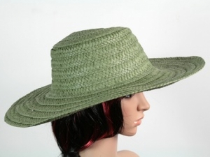Соломенная шляпа Тисаж 42 см зеленая