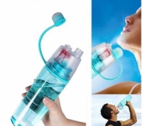 Спортивная бутылка для воды с распылителем Nice B 500мл голубая