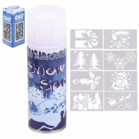 Спрей зі снігом та трафарети 8шт Спрей зі снігом та трафарети 8шт