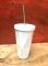 Стакан с крышкой и трубочкой Starbucks White