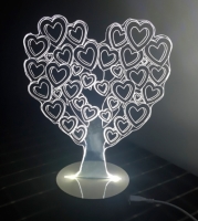 Светильник Оптический обман 3D Love Tree