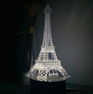 Светильник Оптический обман 3D Paris