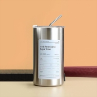Фото Термостакан Iced Americano 600ml c поилкой и метталической трубочкой
