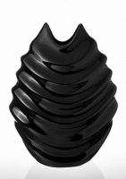 Ваза керамическая Изгиб черная 30 см