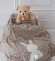 Фото Вязаный плед для новорожденных Ушастый Мишка