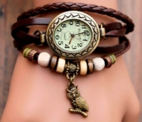 Женские классические часы CL Owl Brown