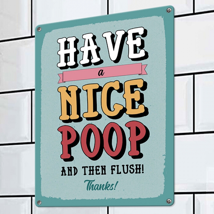 Табличка интерьерная металлическая Have a nice poop